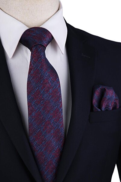 Kravatkolik Чоловічий класичний краватка з синім візерунком Kk10375