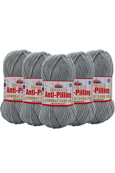 Himalaya Himalaya Everyday Bebe Lux 5 Pieces Gray Knitting Yarn - Anti Pilling