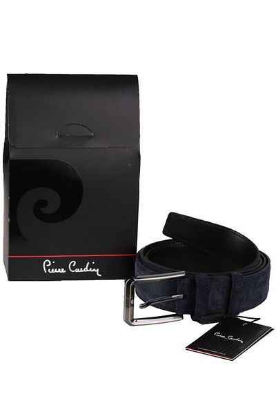 Pierre Cardin Men's Navy Blue Suede Belt KE30 KRVT8690002224173