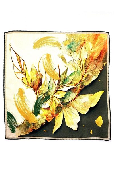 Kravatkolik Multicolored Flower Pattern Men's Pocket Handkerchief SPS589-70