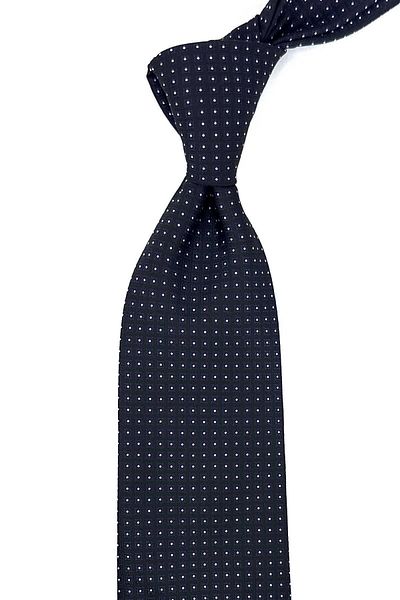 Kravatkolik Black Small Pattern Classic Tie with Handkerchief KK12380