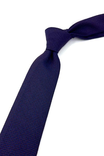 Kravatkolik Navy Blue Wool Slim Tie SK7798
