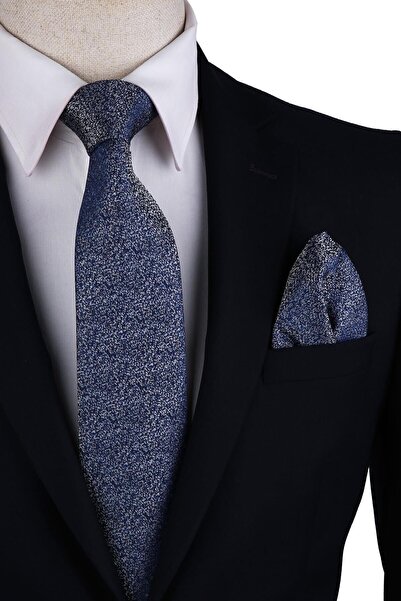 Kravatkolik Синя краватка з візерунком піску Kk10333