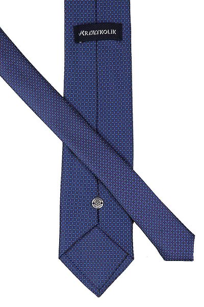 Kravatkolik Green - Blue Dot Pattern Classic Tie with Handkerchief Kk9383