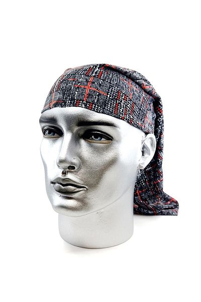Kravatkolik Crystal Black - White Bandana BND95