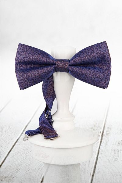 Kravatkolik Saffron Motif Pattern Bow Tie P839