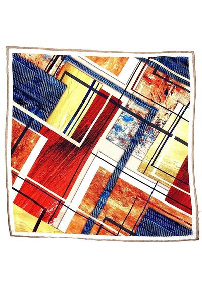 Kravatkolik Multicolored Square Pattern Men's Pocket Handkerchief SPS595-63