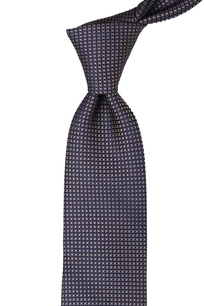 Kravatkolik Men's Navy Blue Dot Pattern Classic Necktie with Handkerchief Kk10059