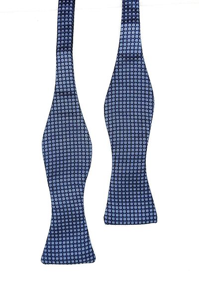 Kravatkolik Blue Dot Pattern Light Bow Tie AP184