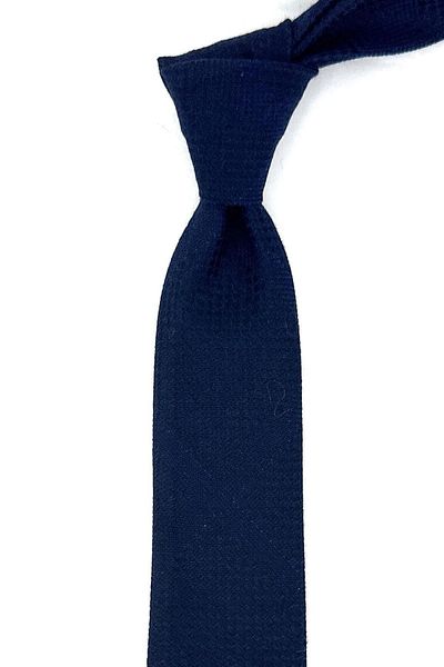Kravatkolik Navy Blue Wool Slim Tie SK7800