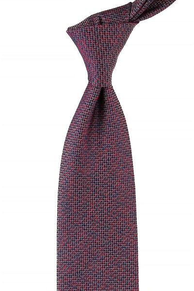 Kravatkolik Gray Red Dot Pattern Classic Tie with Handkerchief Kk10727
