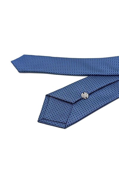 Kravatkolik Blue Dot Pattern Thin Tie SK7932