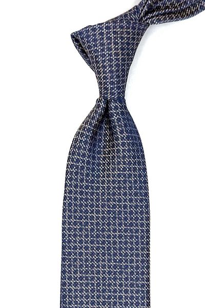 Kravatkolik Blue Dot Patterned Brown Classic Tie - KK12584