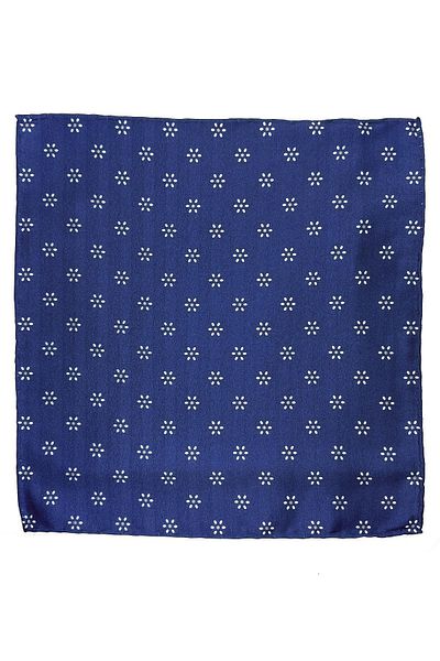 Kravatkolik Navy Blue Small Pattern Men's Pocket Handkerchief SPS597-58