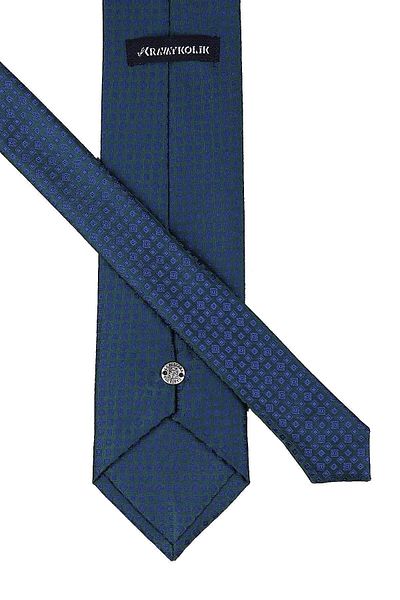 Kravatkolik Green Small Pattern Classic Tie with Handkerchief Kk9402