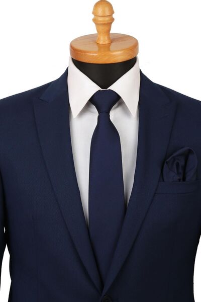 La Pescara Класическа вратовръзка с тъмносин мотив от точки Kk4157