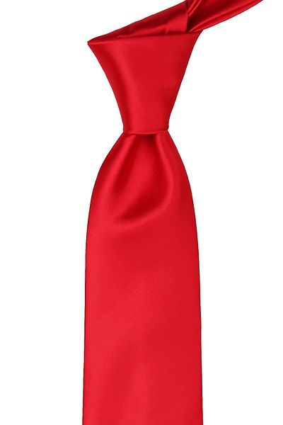 La Pescara Plain Satin Tie with Red Handkerchief 1114