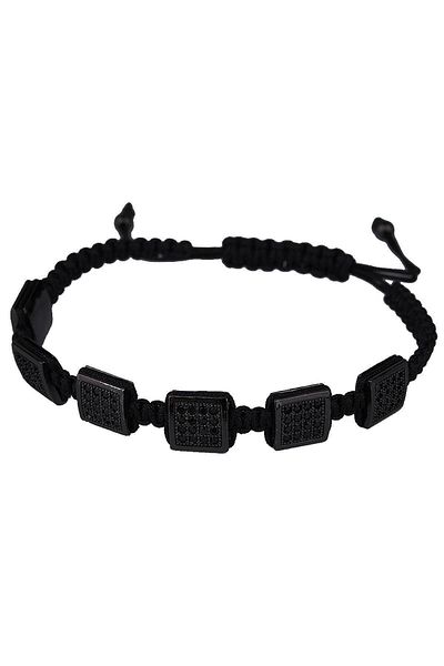 Kravatkolik Black String Macrame Men's Bracelet Blk1586