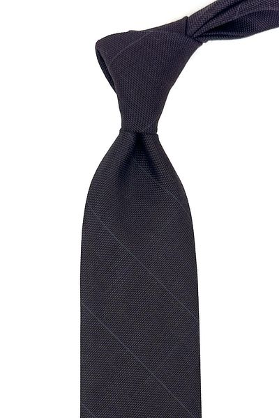 Kravatkolik Classic Wool Tie with Brown Plaid Pattern Handkerchief KK12127