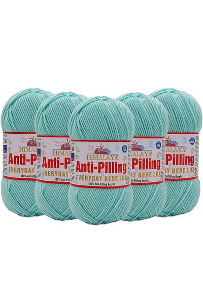 Himalaya 5 Pieces Himalaya Everyday Bebe Lux Anti Pilling - Water Green Hand Knitting Yarn 70436