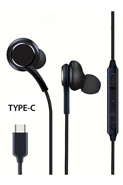 MOBİL GO Samsung Huawei Xiaomi Oppo Uyumlu Type-c Girişli Kulaklık Mikrofonlu...