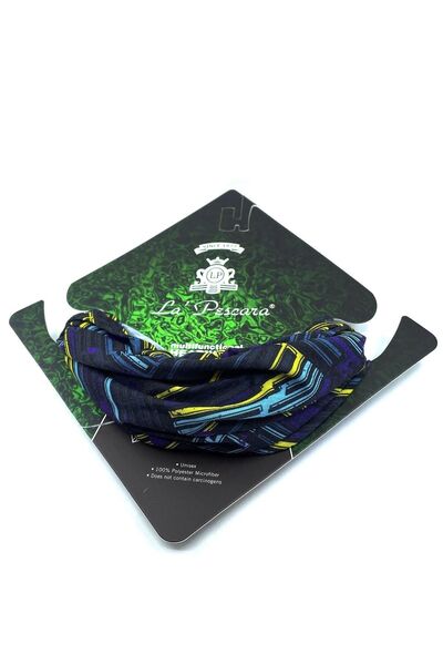 La Pescara 80's Black Blue Bandana Bnd72