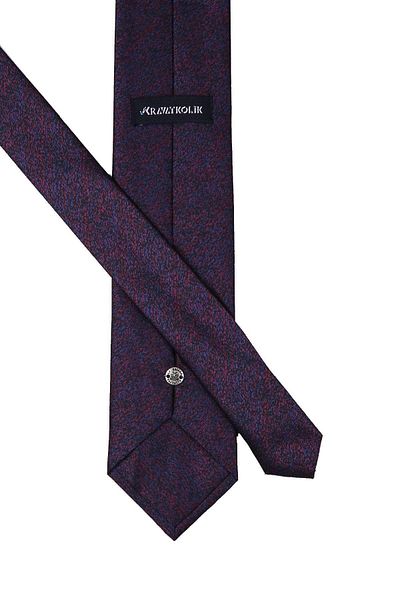 Kravatkolik Dark Navy Sand Pattern Classic Tie with Handkerchief Kk10443