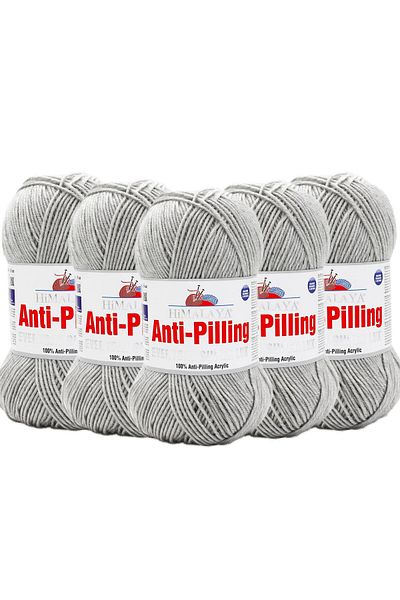 Himalaya Himalaya Everyday Super Lux Anti Pilling 5 Pieces Hand Knitting Yarn - Light Gray 73427