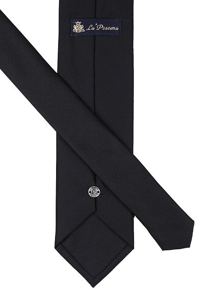 La Pescara Classic Tie with Black Dot Pattern Handkerchief Kk4152