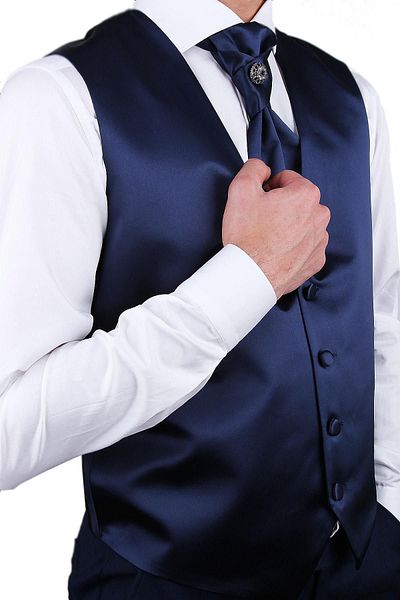 Kravatkolik Navy Blue Color Groom Vest Ylk08