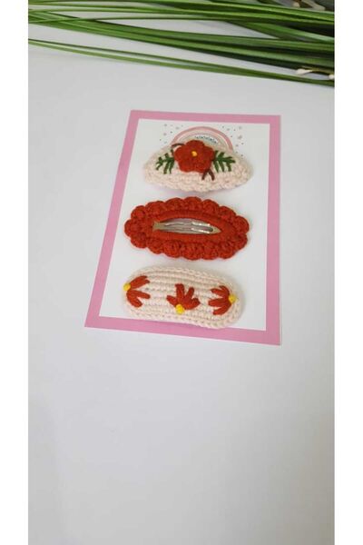 Kadın Girişimciler Atölyesi Elegance 3 piese lucrate manual - Set cu catarame...