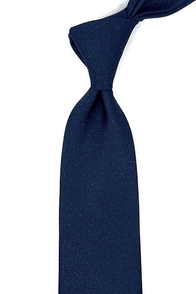 Kravatkolik Navy Blue Polka Dot Pattern Classic Necktie with Handkerchief KK12319