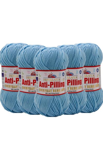 Himalaya Everyday Bebe Lux - 5 bucăți fire de tricotat albastre anti-scămoșar...