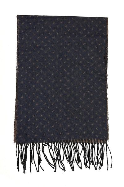 Kravatkolik Navy Blue - Brown Shawl Pattern Men's Camisole K484