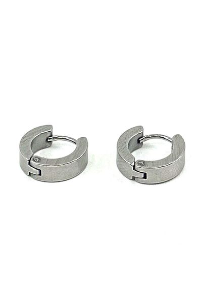 Kravatkolik Silver Color Round Unisex Earrings EAR19