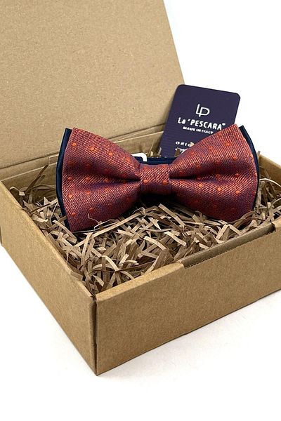 Kravatkolik Orange Polka Dot Pattern Bow Tie P1734