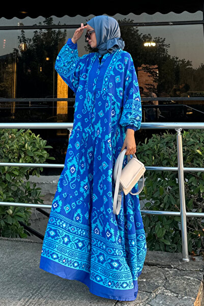 QLAY Γυναικείο φόρεμα με έθνικ σχέδιο από βισκόζη