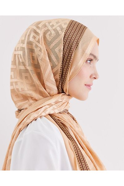 Cardion شال فستان سهرة ذهبي محروق
