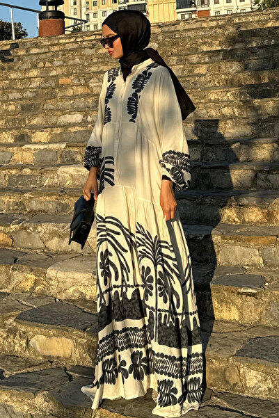 QLAY Γυναικείο φόρεμα με σχέδιο από βισκόζη