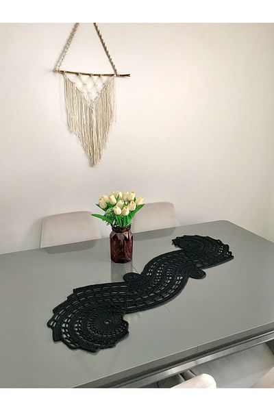 Parla Life Aleer Macrame din Poliester Tricotat Manual 33x105 Cm