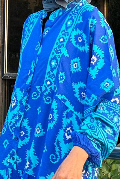 QLAY Γυναικείο φόρεμα με έθνικ σχέδιο από βισκόζη