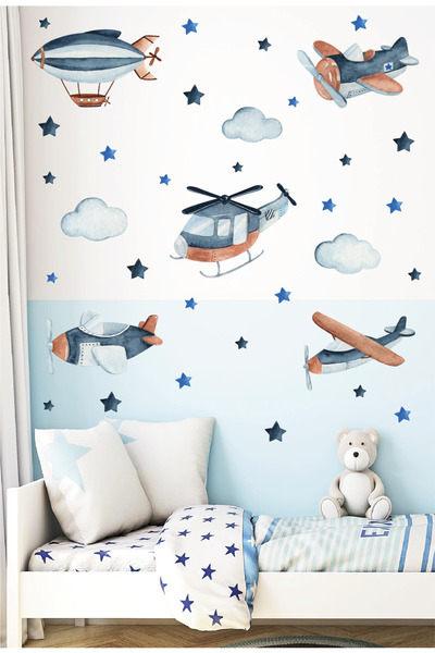 Ayza Tasarım Set de autocolante de perete pentru camera copiilor cu tematică ...