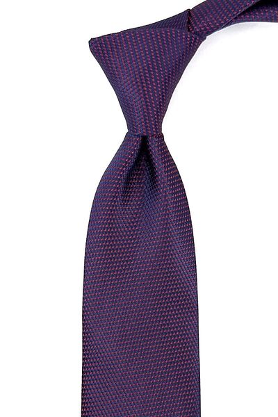 Kravatkolik Navy Blue - Red Dot Pattern Classic Tie with Handkerchief Kk11149