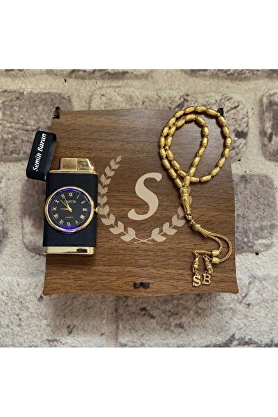 sihirlihediyem Saatli Çakmak gold Tesbih