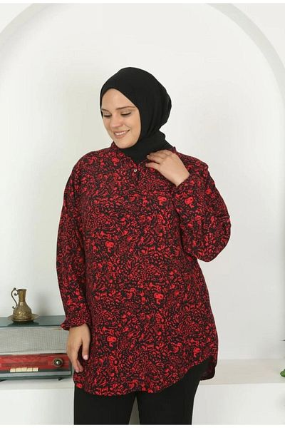 volkitolki Comfortable Cut Woven Tunic - Viscose Cotton Fabric