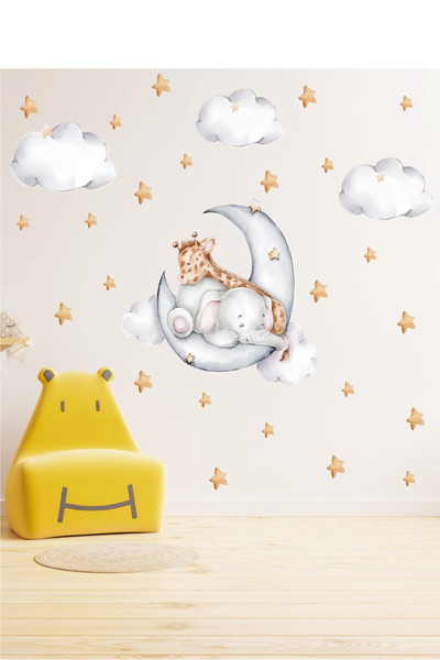 Ayza Tasarım Set de autocolante de perete pentru camera copiilor - elefant dr...