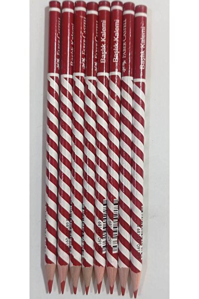 Faber Castell Kırmız Dalgalı Başlık Kalemi (8ADET)