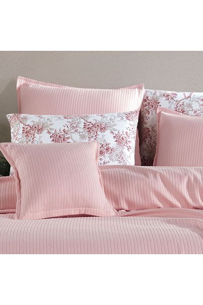 Lief Home 100% Cotton Full Set Pique Set with Sheets - Elastic, 220x230