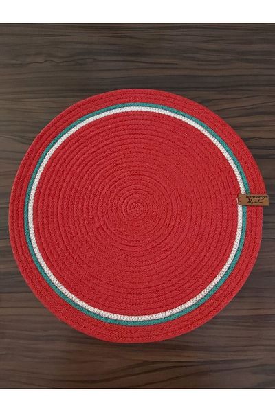 home decors by özlem 2 Person 2 Piece American Service Plate Set Plate Mat Kitchen Wicker Basket Presentation Gift 34x34cm
