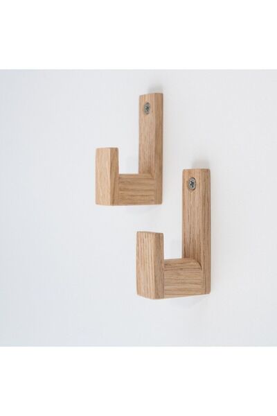 Home 2 ADET Ahşap Vidalı Duvar Askısı, Portmanto, Askı, Raf